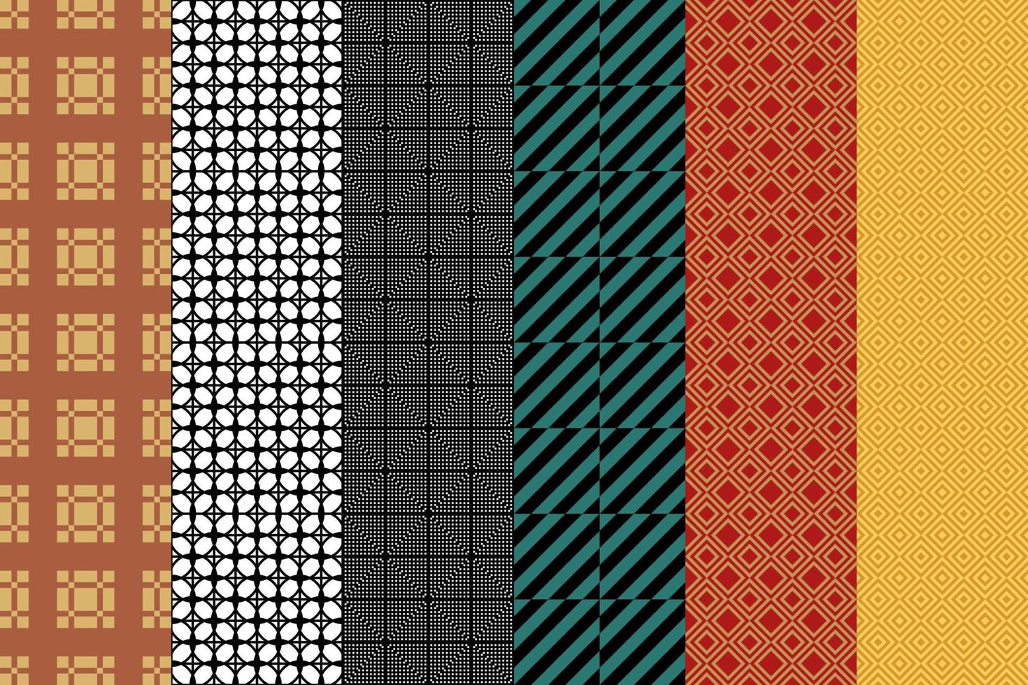 Seamless set of pattern. Modern graphic concept. Futuristic design. Technology background. vector