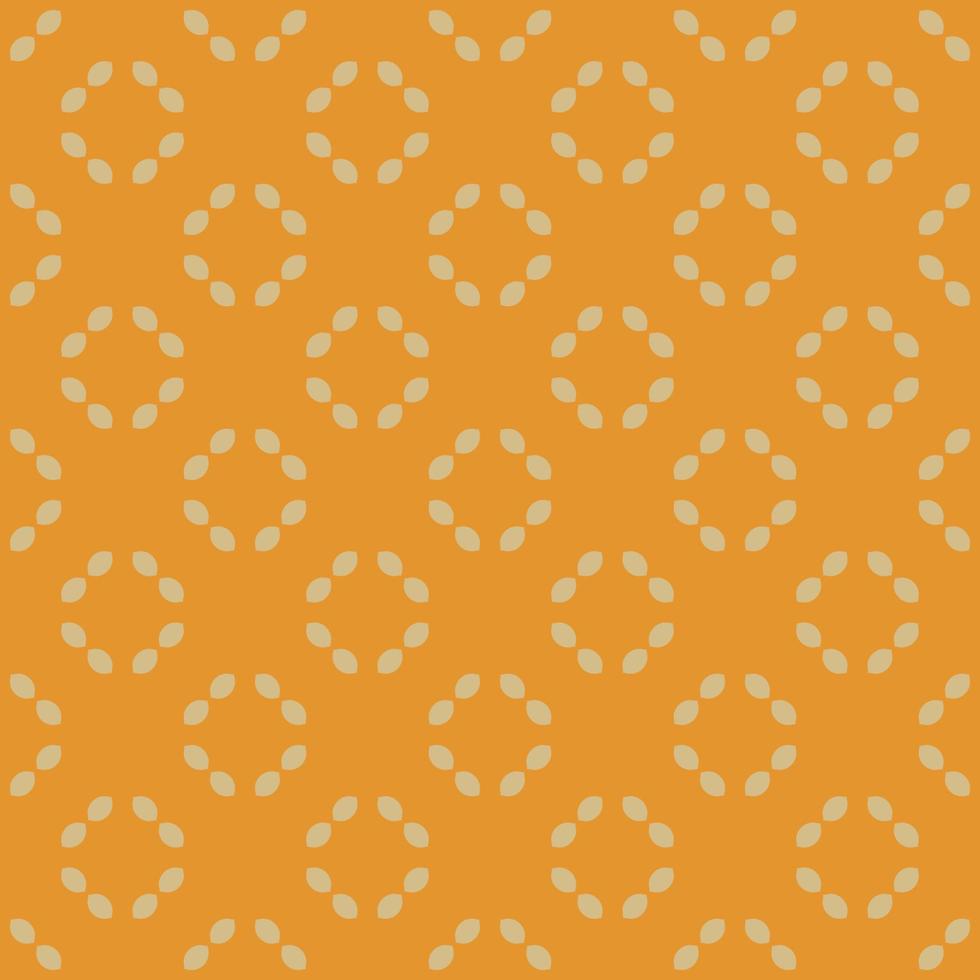 Light cream pattern on yellow seamless background. vector