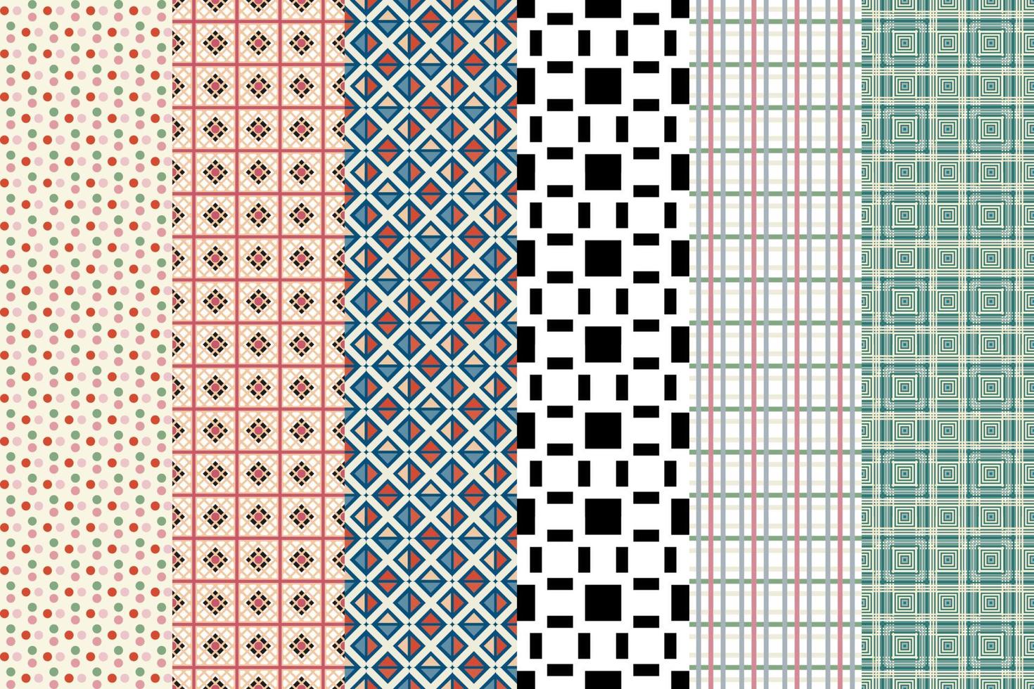 Abstract seamless set of pattern style elegant dynamic for concept design. vector