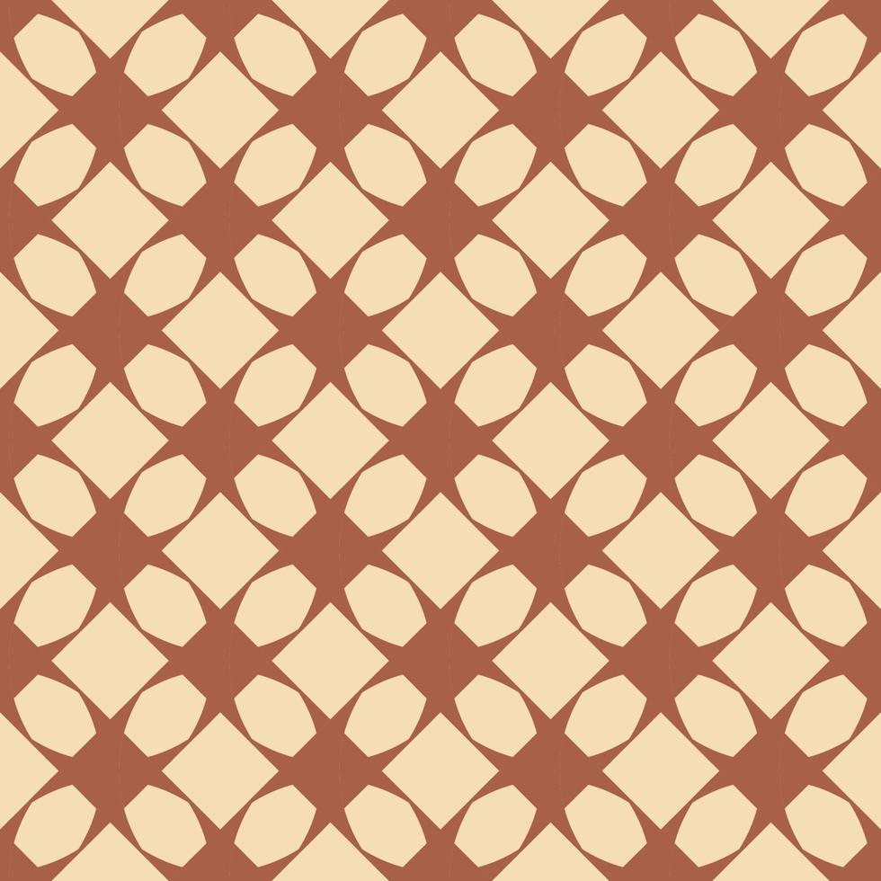 Cream pattern on brown seamless vector design.