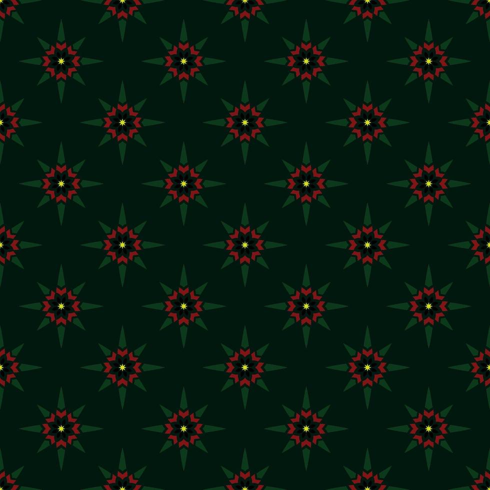 Repeating stars pattern on green background. Modern stylish texture. vector