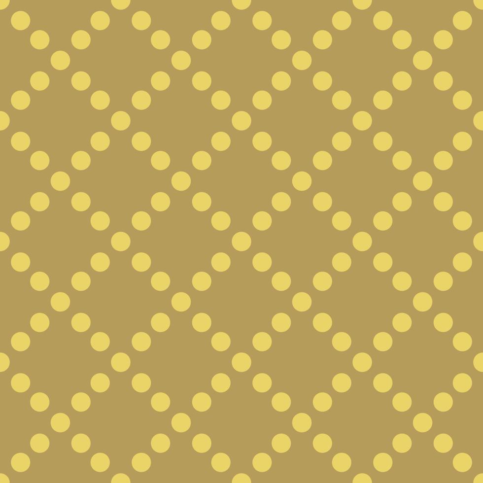 Pattern from yellow dots on dark orange seamless background. vector