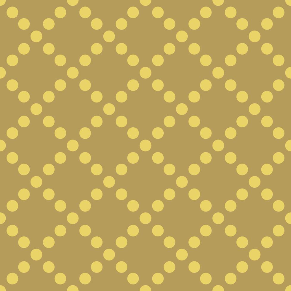 Pattern from yellow dots on dark orange seamless background. vector