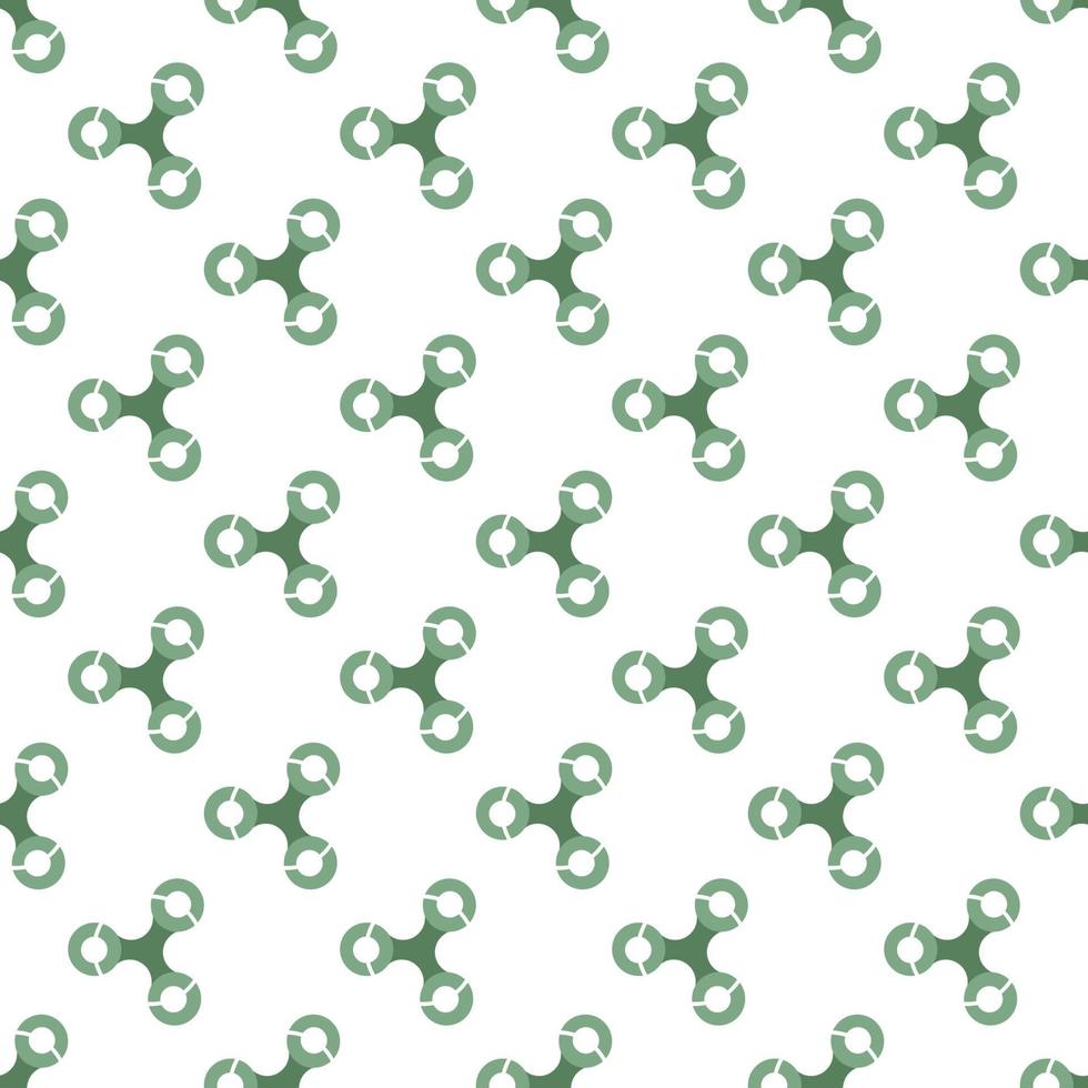 Green pattern on white seamless backdrop. Luxury textile design. vector