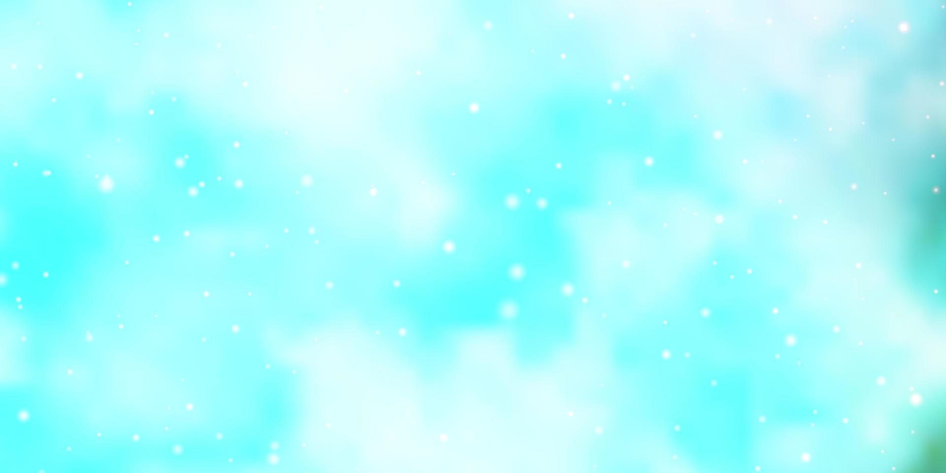 Light BLUE vector background with small and big stars.