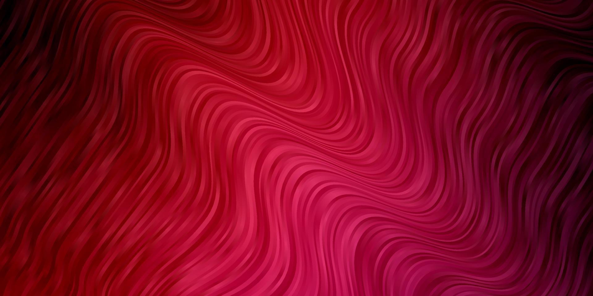 Light Pink, Red vector backdrop with curves.