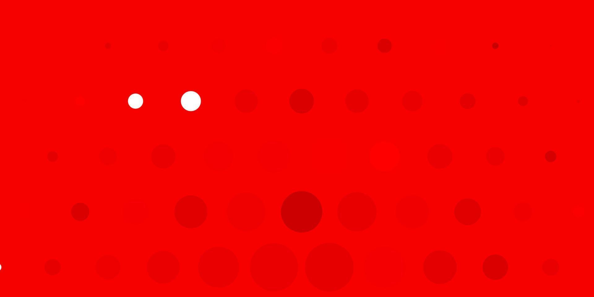 diseño de vector rojo claro con círculos.