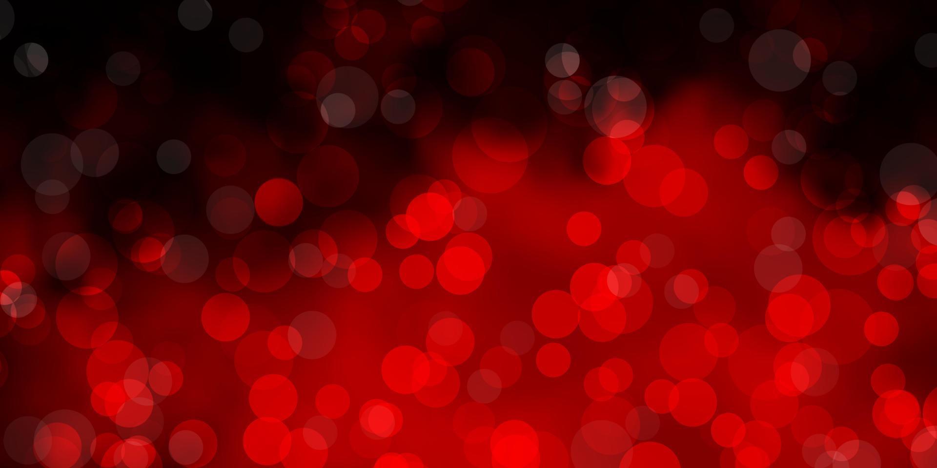 Dark Red vector background with spots.