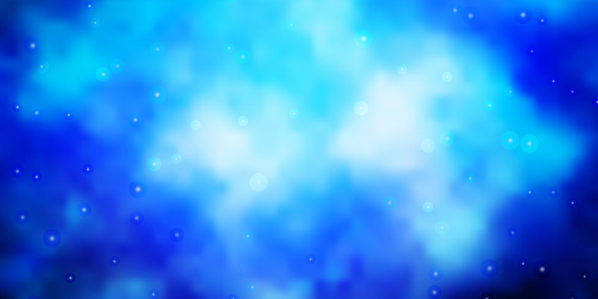 Dark BLUE vector pattern with abstract stars.