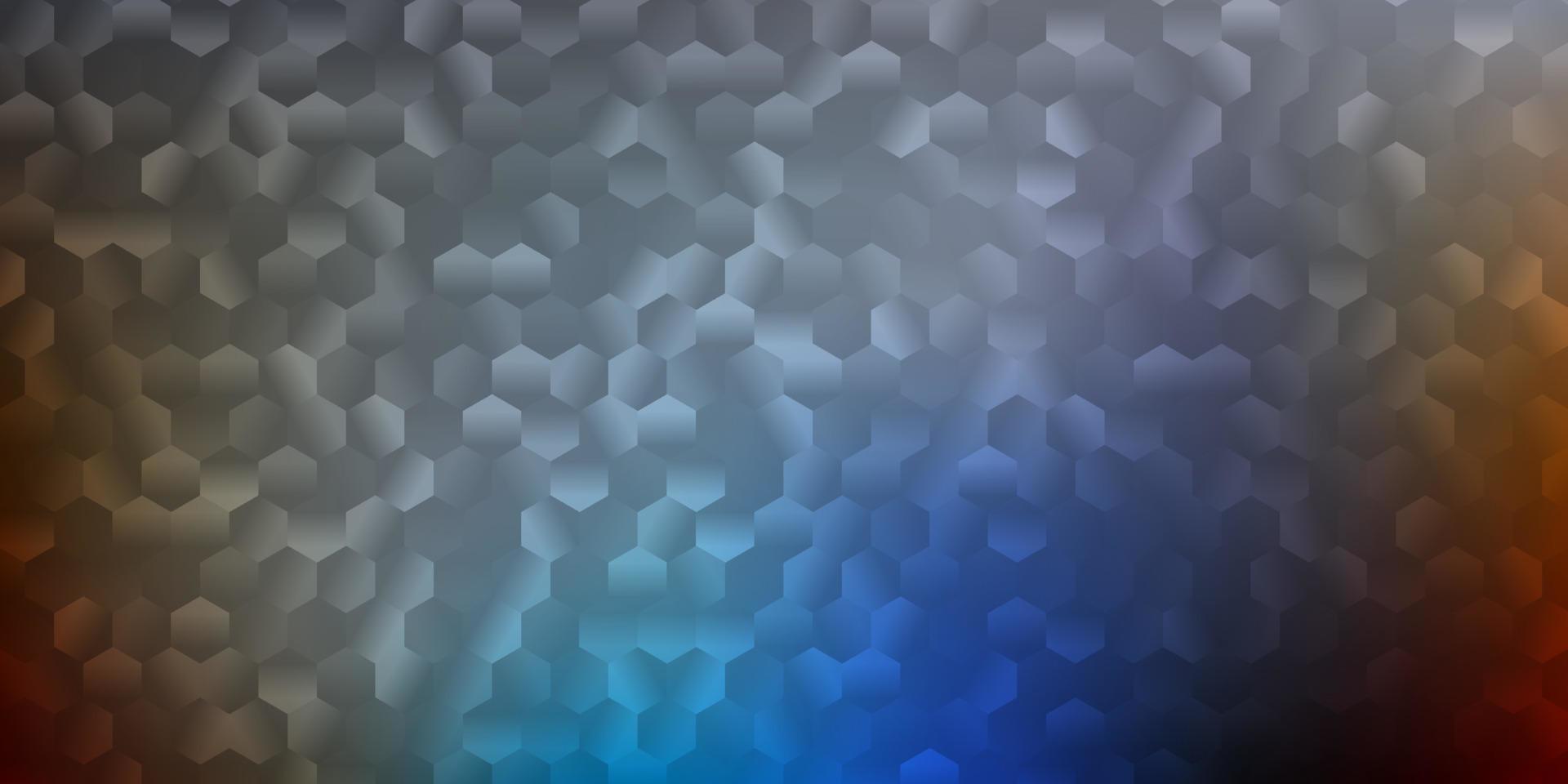 Light blue, yellow vector pattern with hexagons.