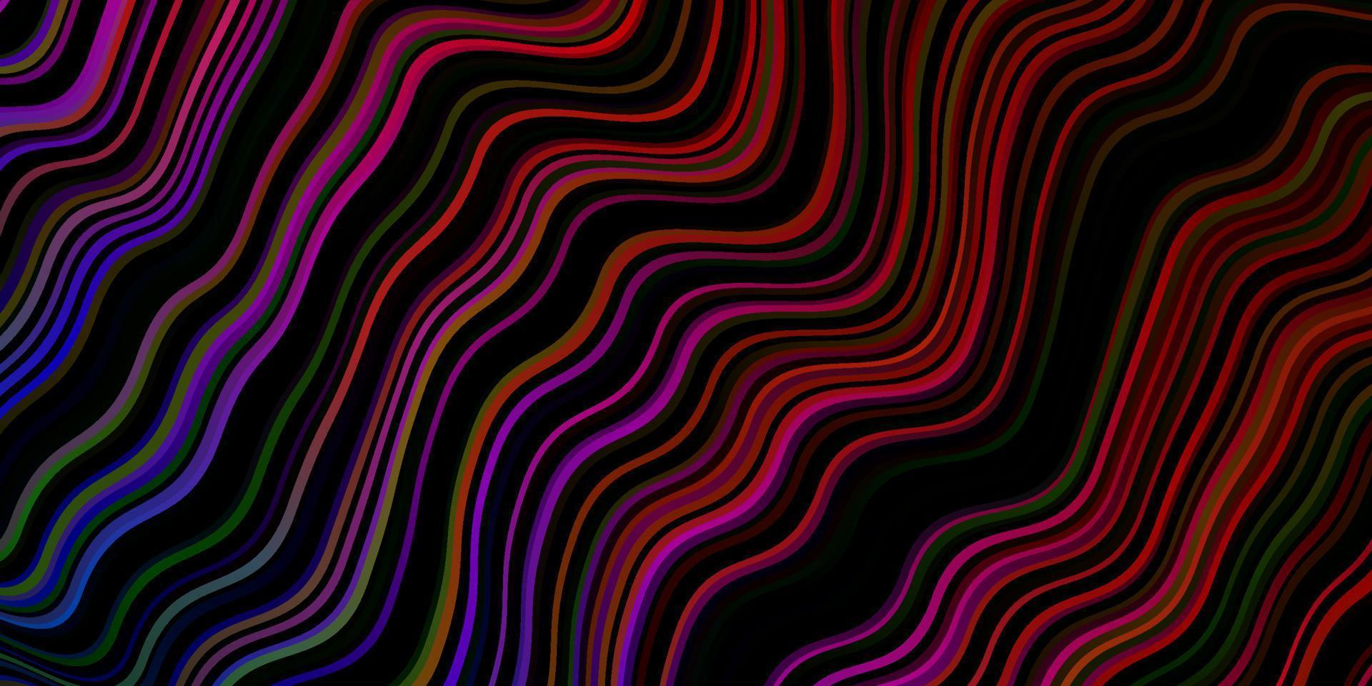 Dark Pink, Green vector background with wry lines.