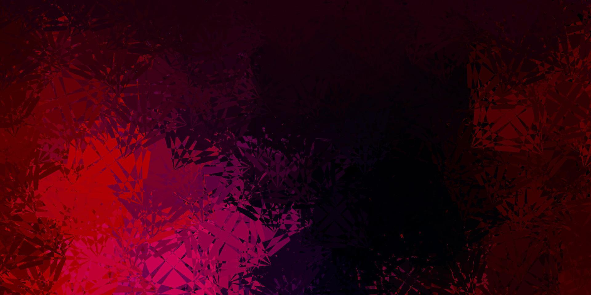 Dark Blue, Red vector background with polygonal forms.