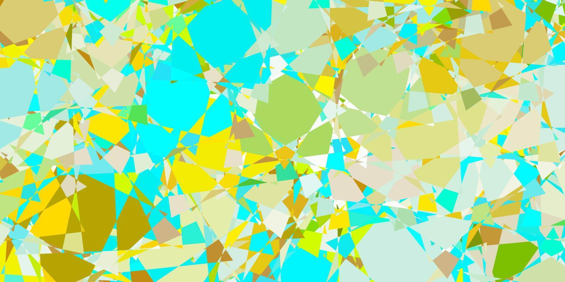 Light Blue, Yellow vector pattern with polygonal shapes.