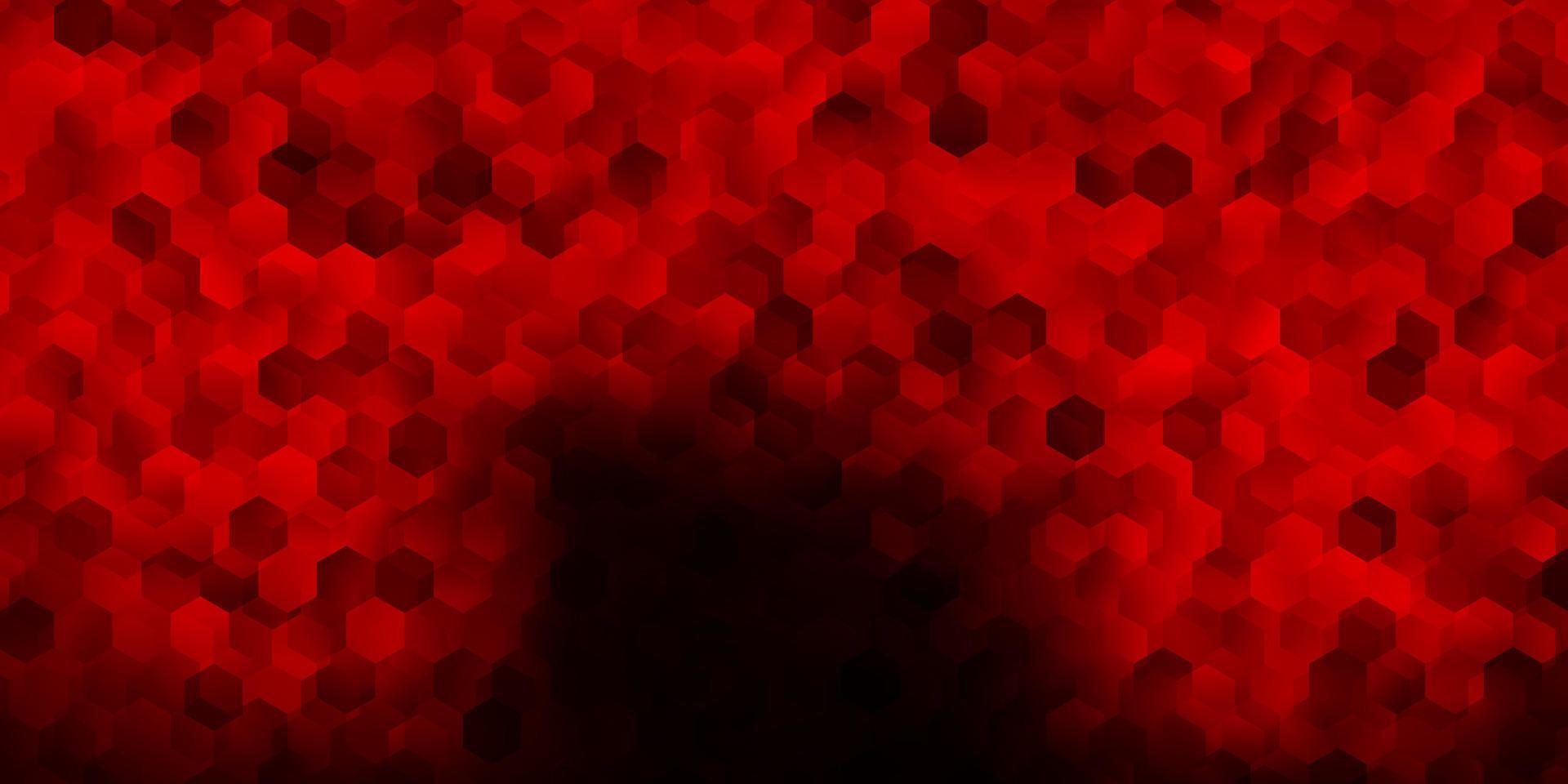 Dark orange vector cover with simple hexagons.