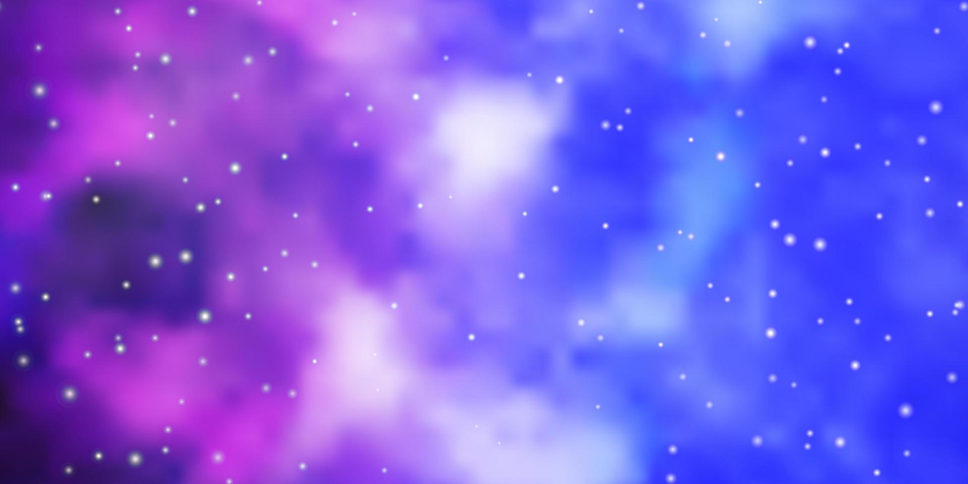 Light Pink, Blue vector texture with beautiful stars.