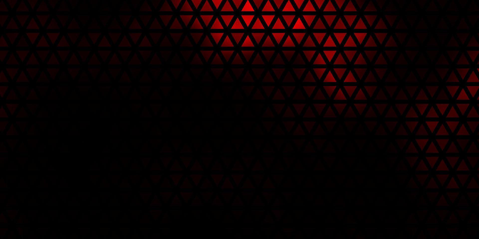 Dark Red vector template with crystals, triangles.