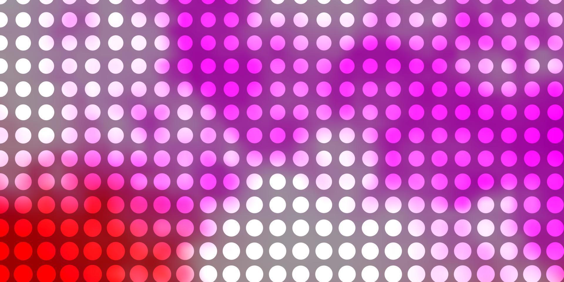 Fondo de vector rosa claro, amarillo con círculos.