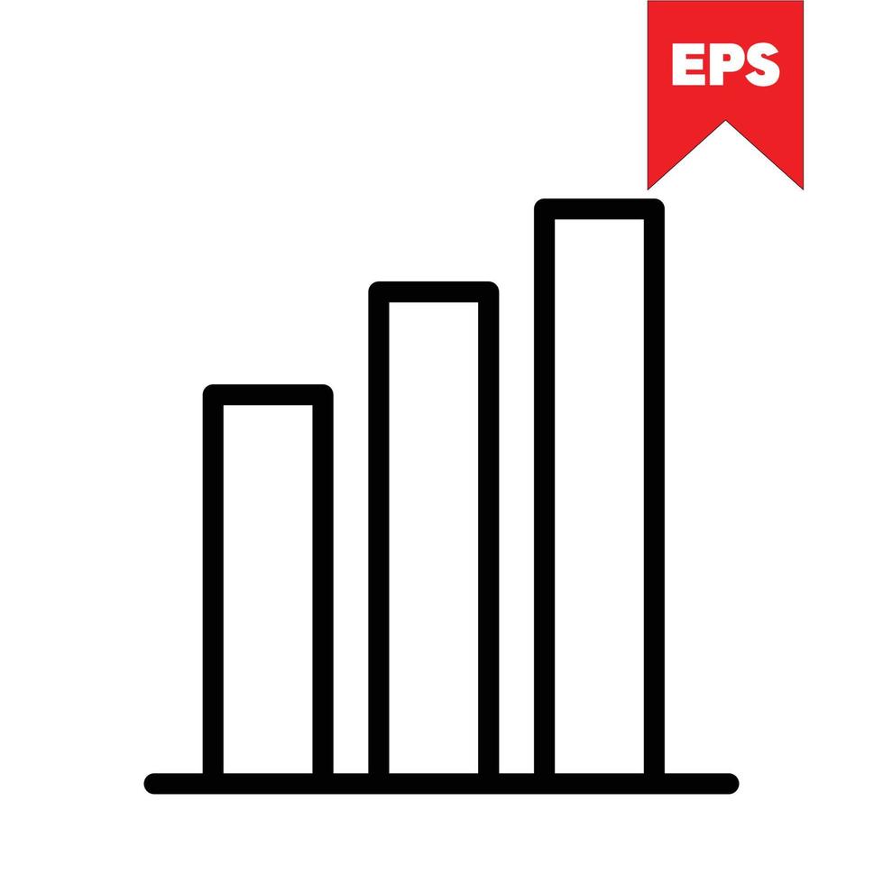 bar chart icon design vector