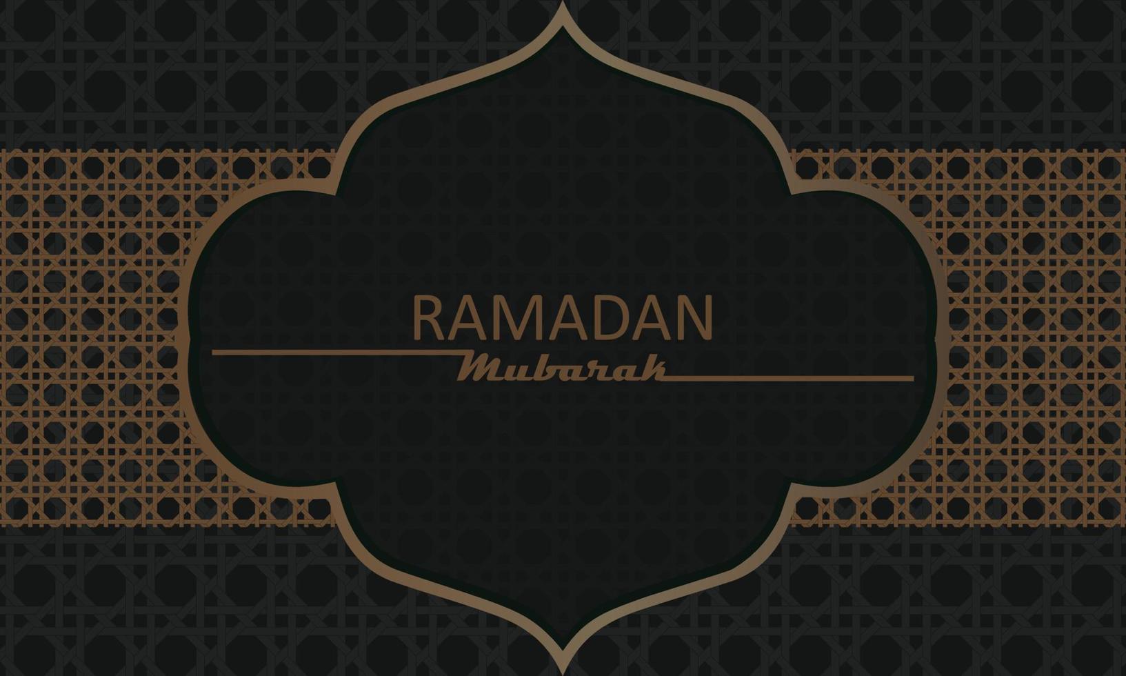 elegante Bienvenido Ramadán Mubarak bandera vector