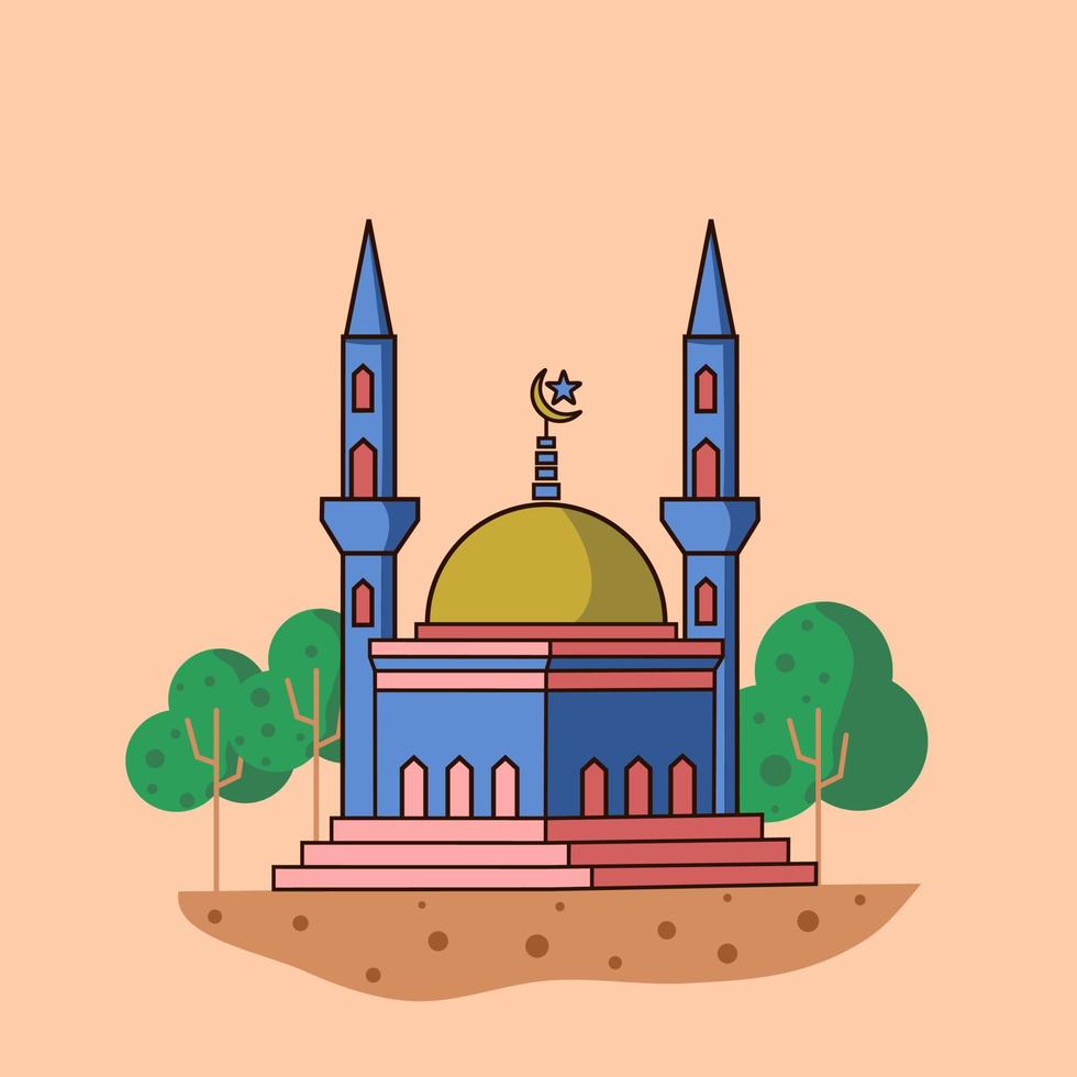 Mosque icon. Muslim building icon concept vector illustration.