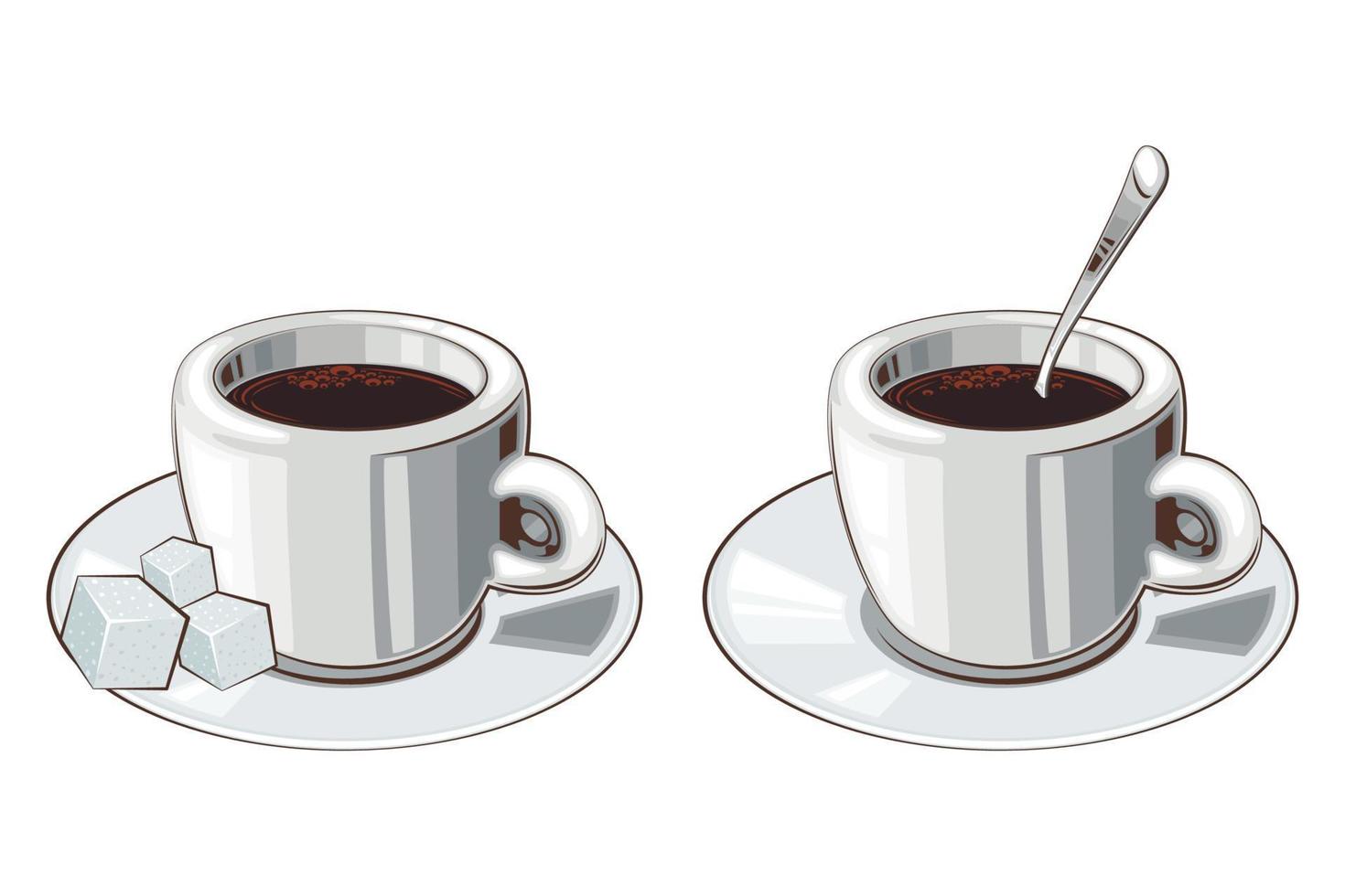 taza de café colección vector