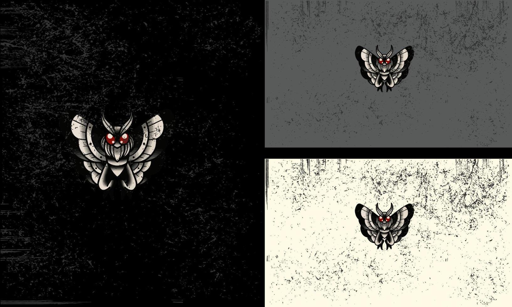 black butterfly vector illustration mascot design