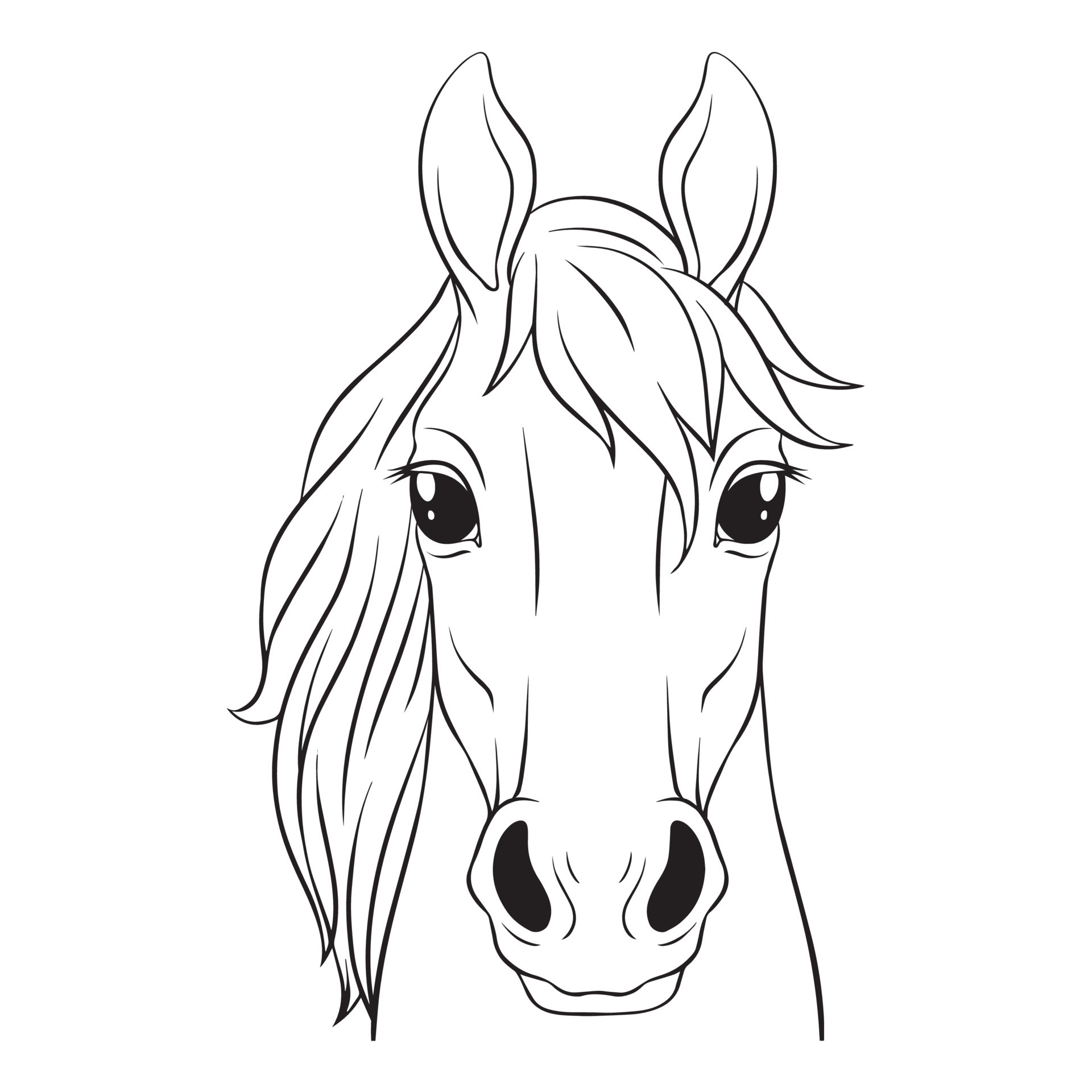 western horse head clipart