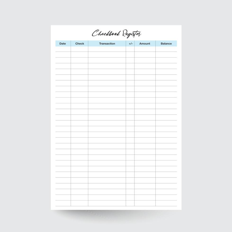 Printable Checkbook Register,Checkbook Tracker,Check Register,Withdrawal Log,Checkbook Planner,Checkbook Insert vector