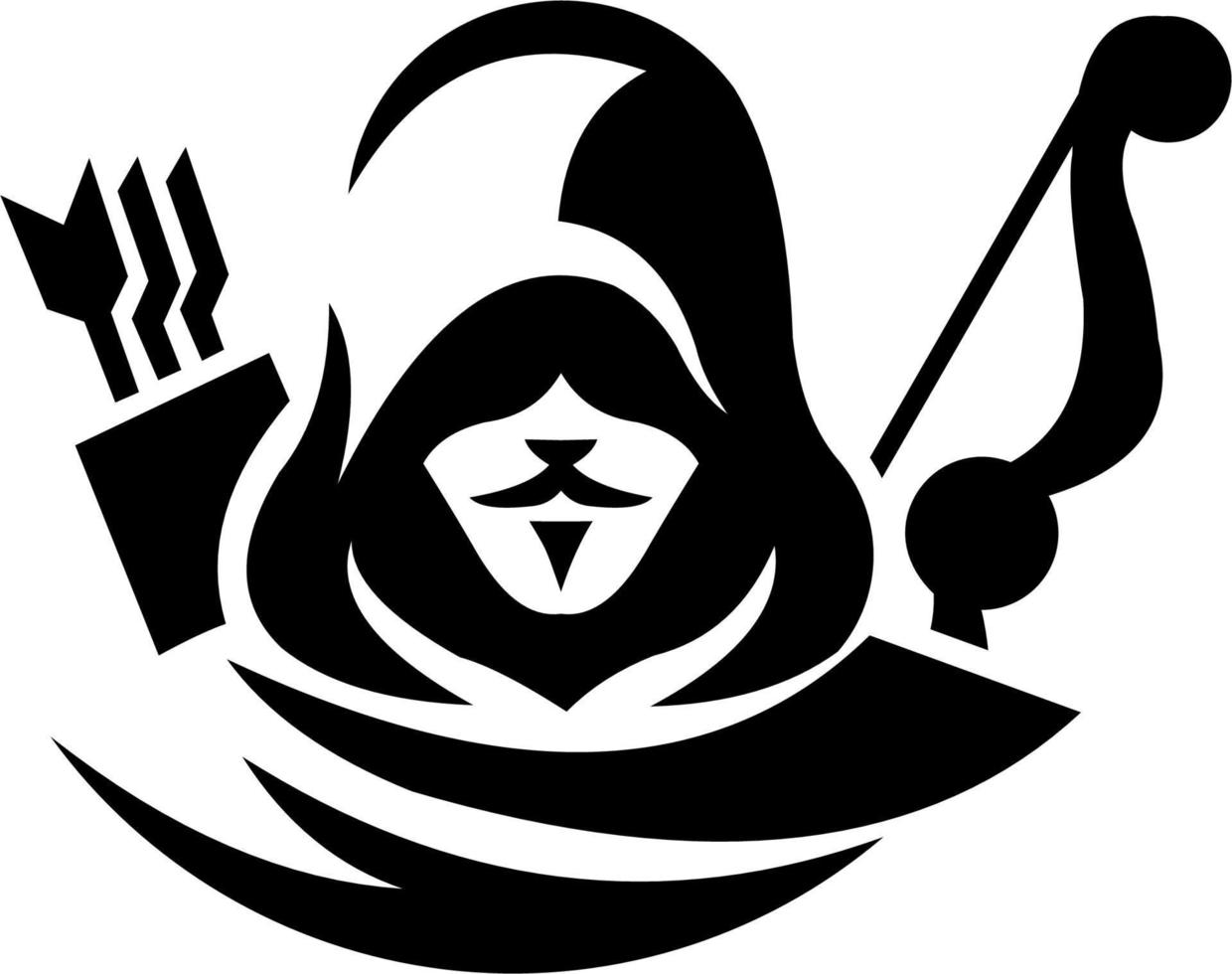 ninja arqueros logo vector
