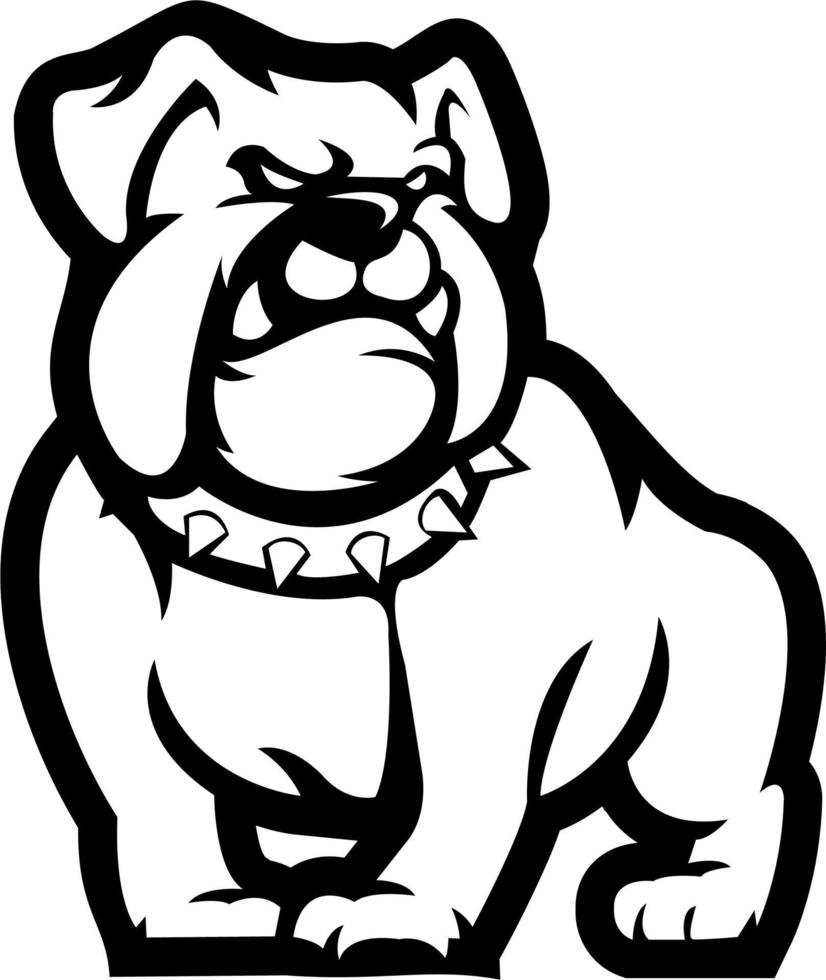 buldog perro logo vector