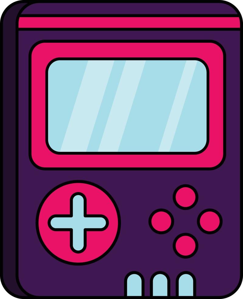 Game pad retro illustration vector