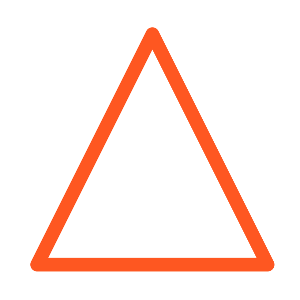 Triangle forme icône signe png