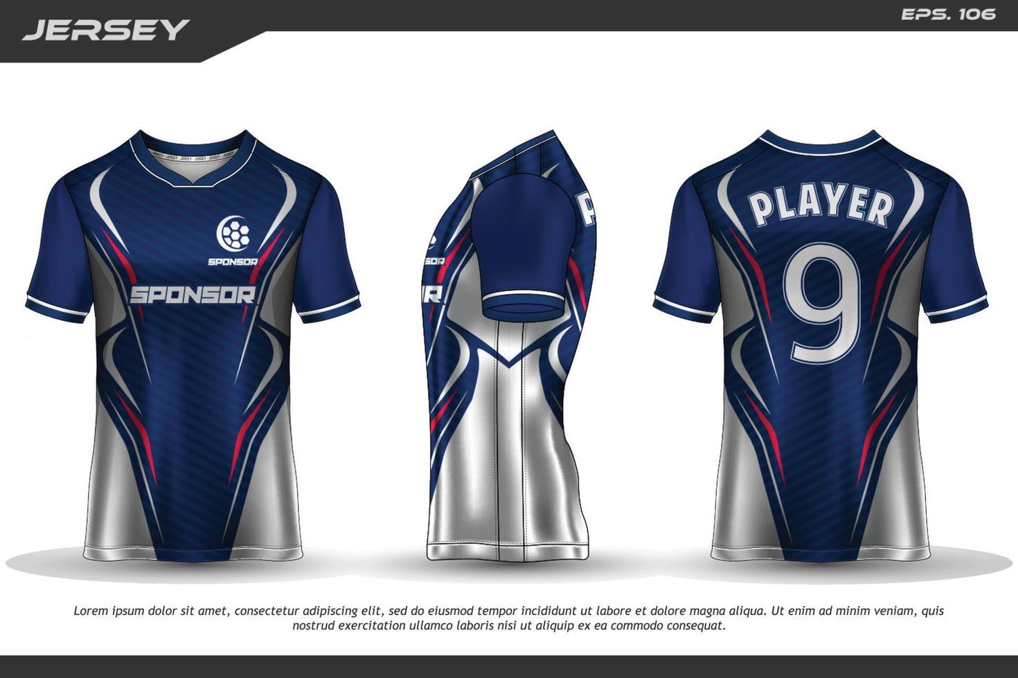 Jersey design sublimation t shirt Premium geometric pattern Incredible Vector collection for Soccer football racing cycling gaming motocross sports