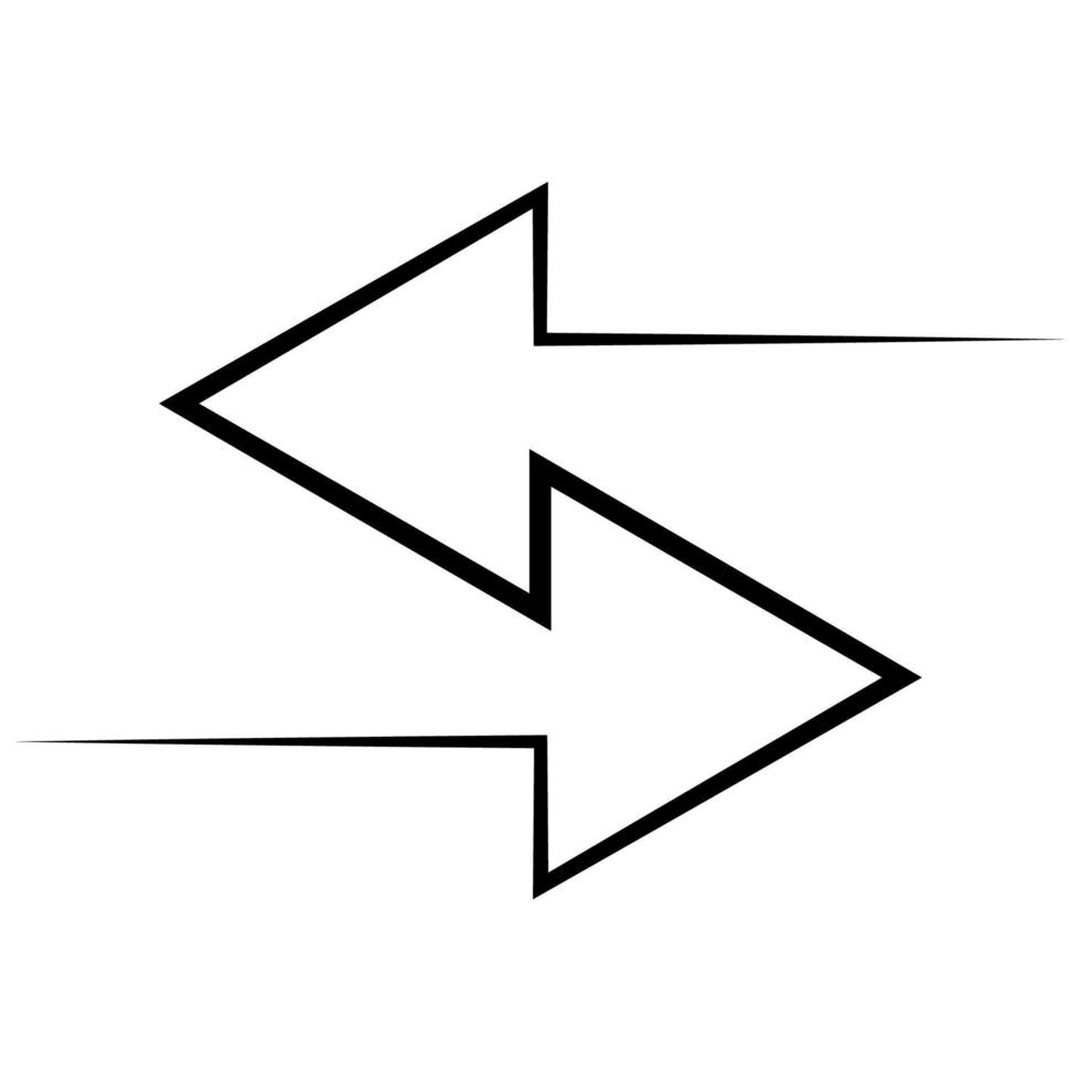 Exchange arrow swap, line move icon, vector logo update sign