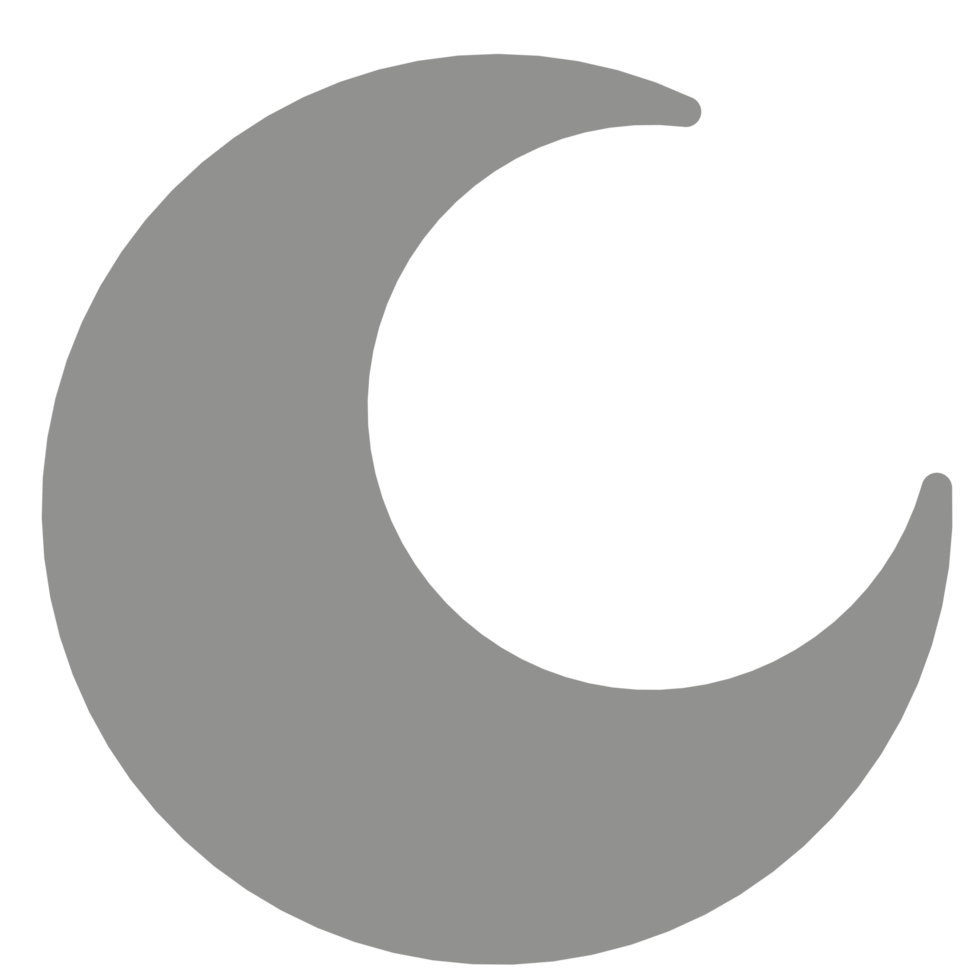 High Resolution Crescent Moon Icon PNG Transparent Background