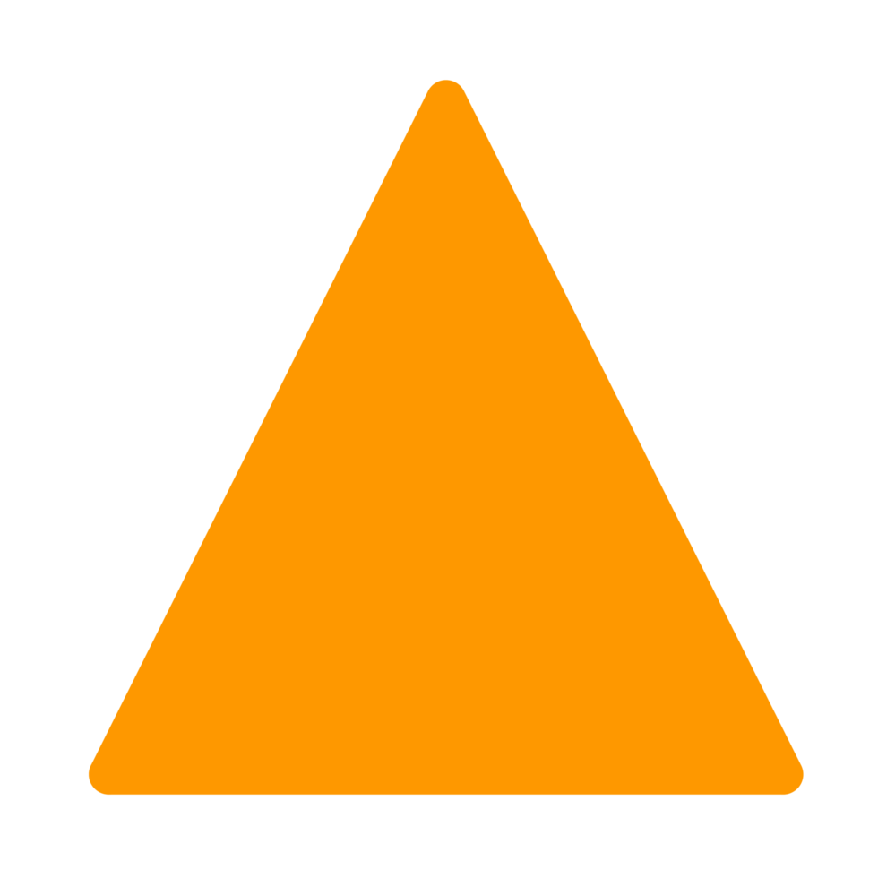Triangle forme icône signe png