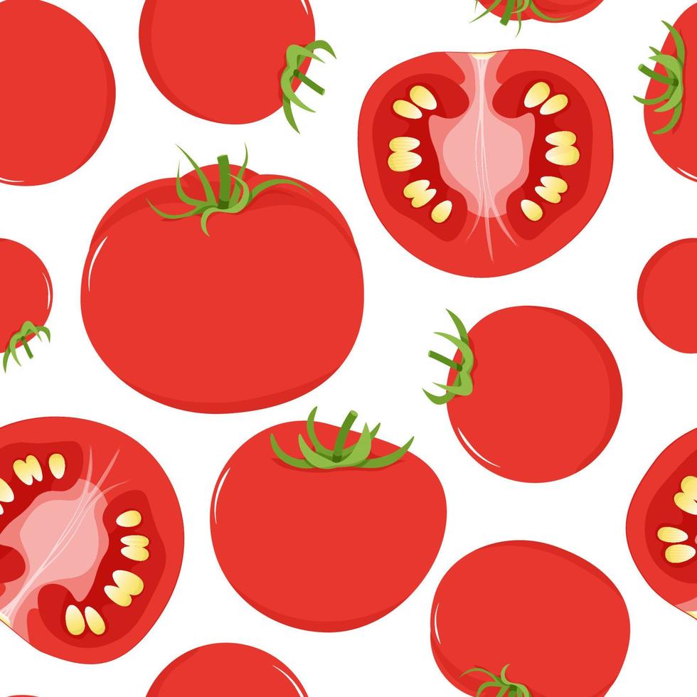 sin costura modelo de rojo Tomates vector