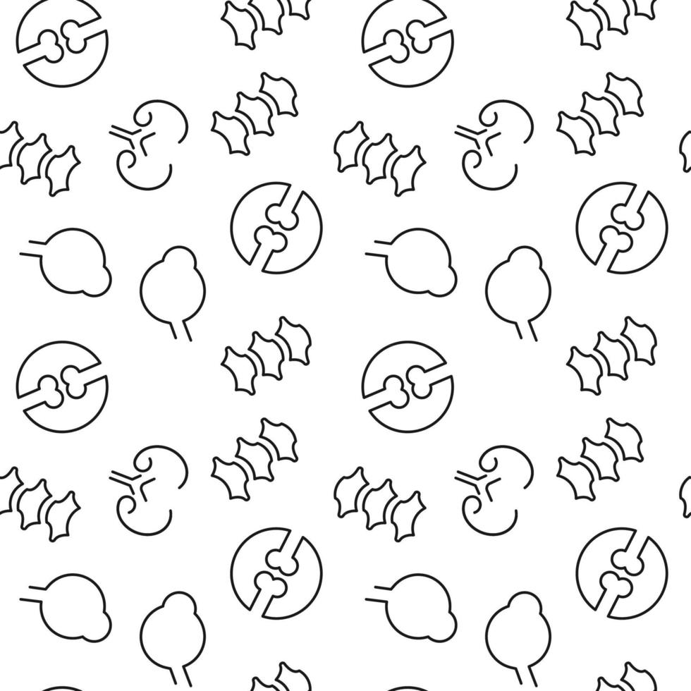 Seamless pattern of spinal cord, eyeball, joints, kidneys. Suitable for shops, web sites and applications, media, backgrounds vector