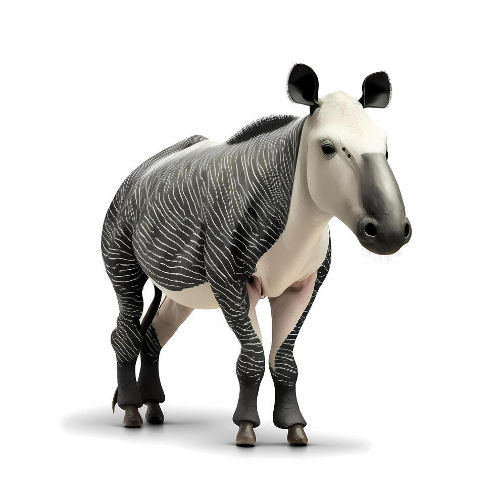 tapir illustration activity on white background photo