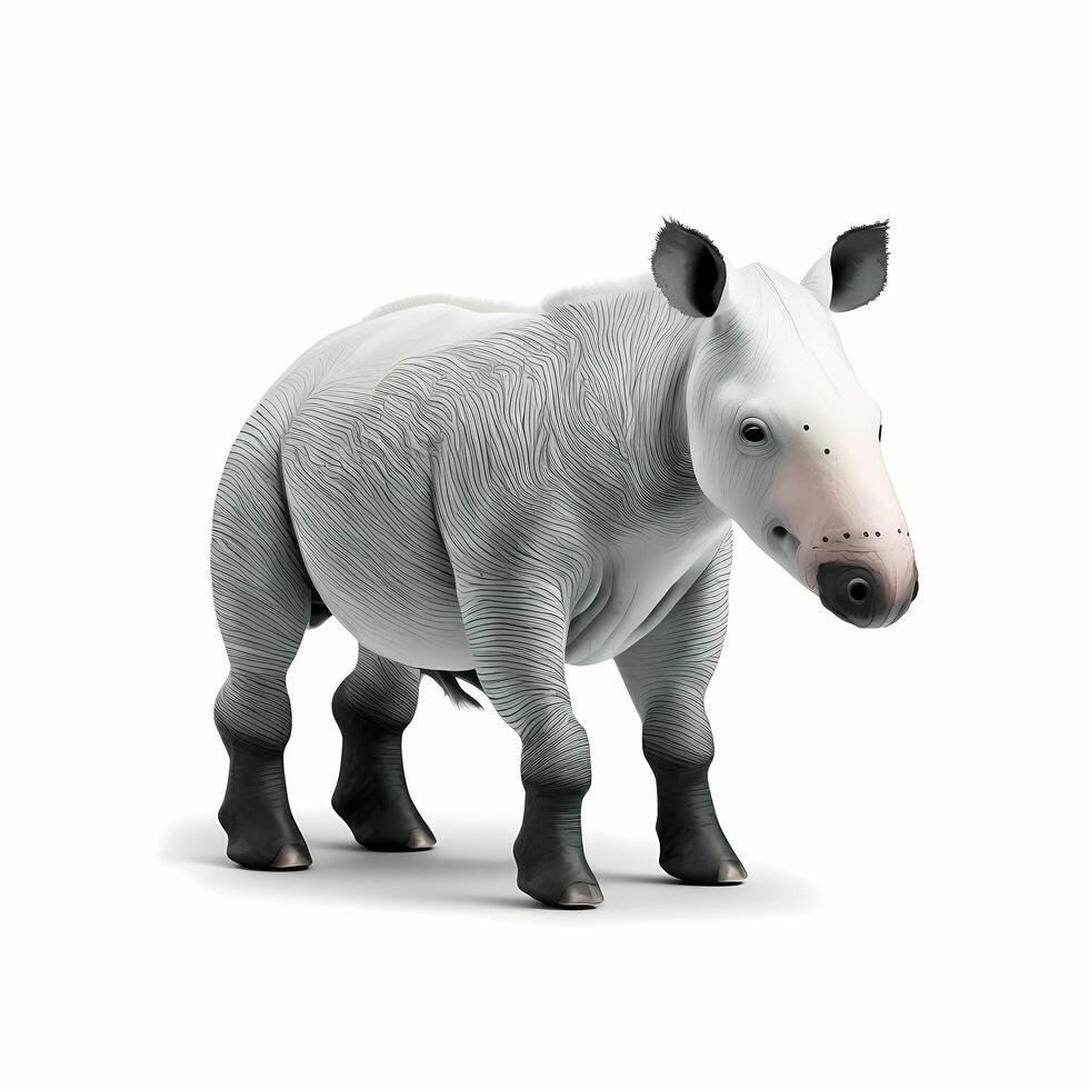 tapir illustration activity on white background photo