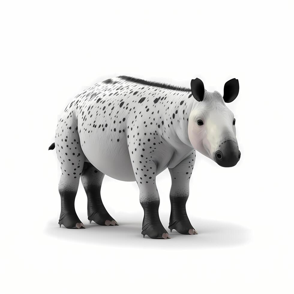 tapir illustration activity on white background photo