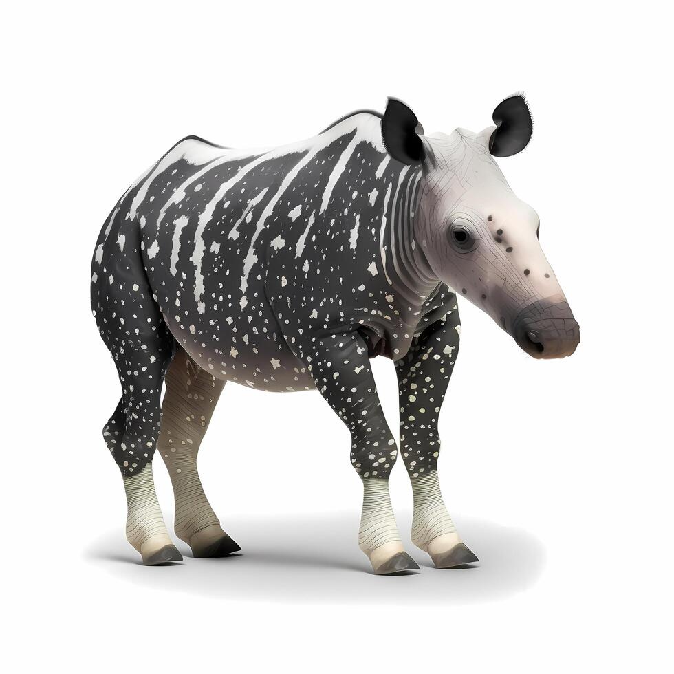 tapir illustration activity on white background photo