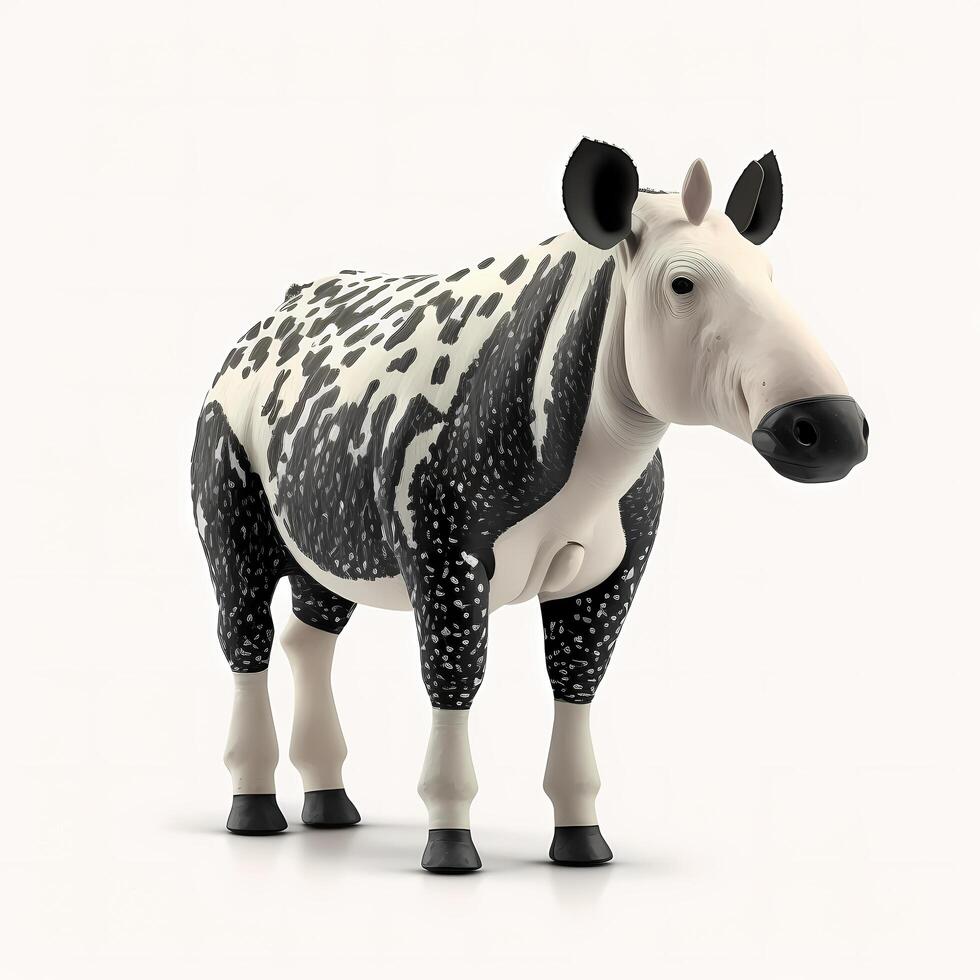 tapir illustration activity on white background photo