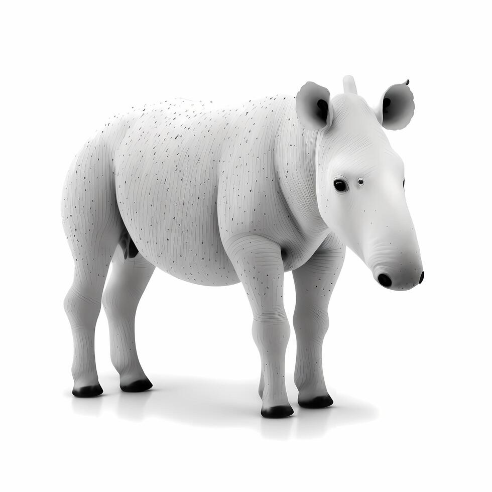 tapir illustration activity on white background photo