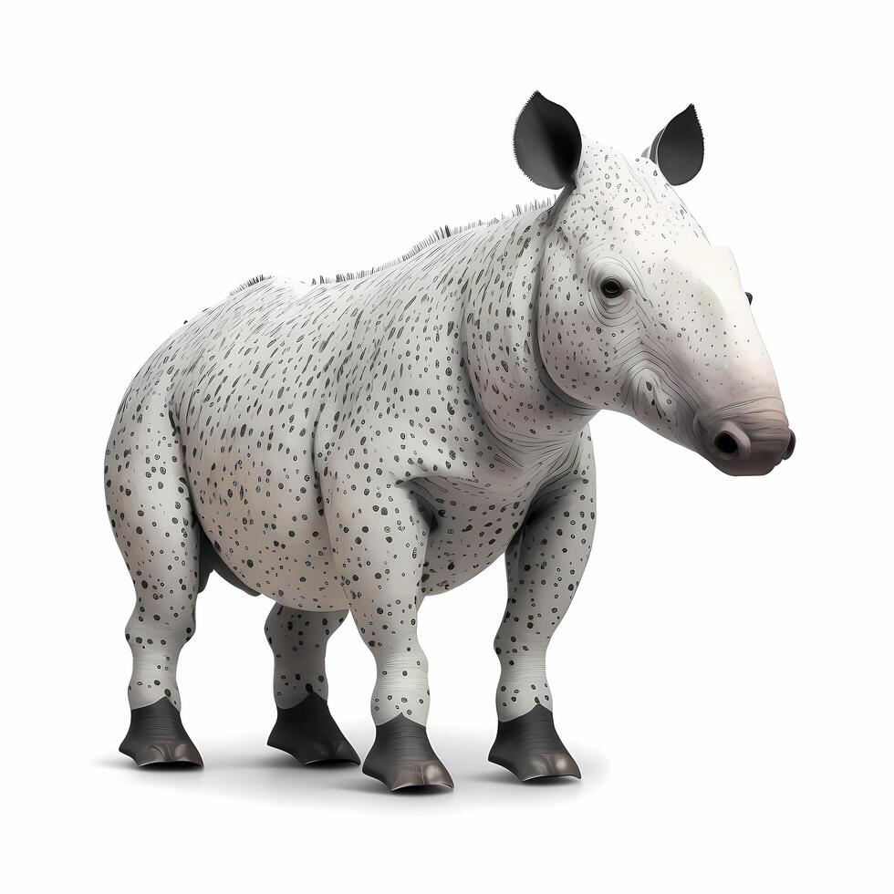 tapir illustration activity on white background photo