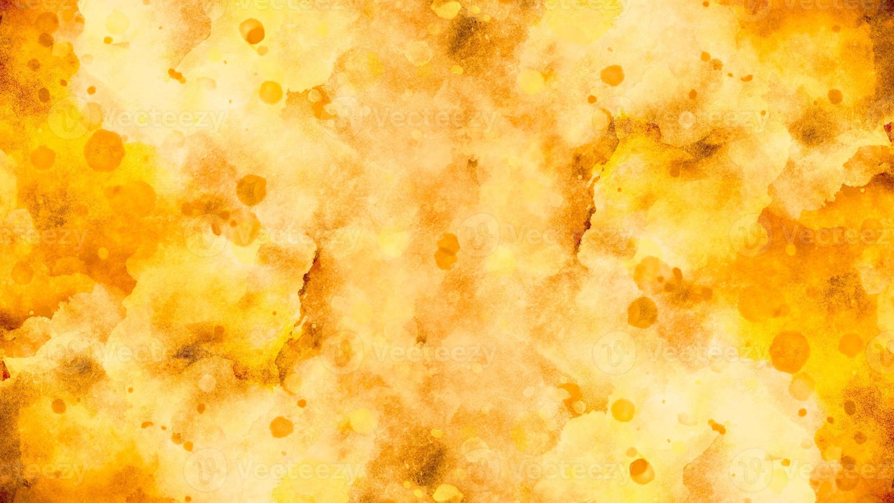 red and orange background, abstract watercolor background with space. colorful sunrise or sunset colors in cloudy shapes. beautiful hues of yellow gold and pink in hand painted watercolor background photo