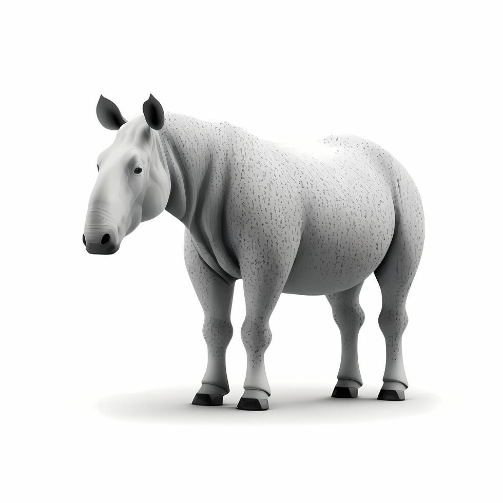 tapir illustration activity on white background photo