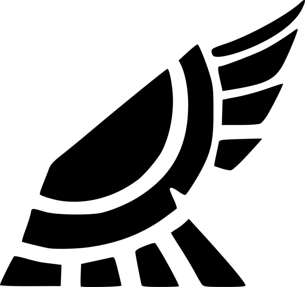 black wing icon vector