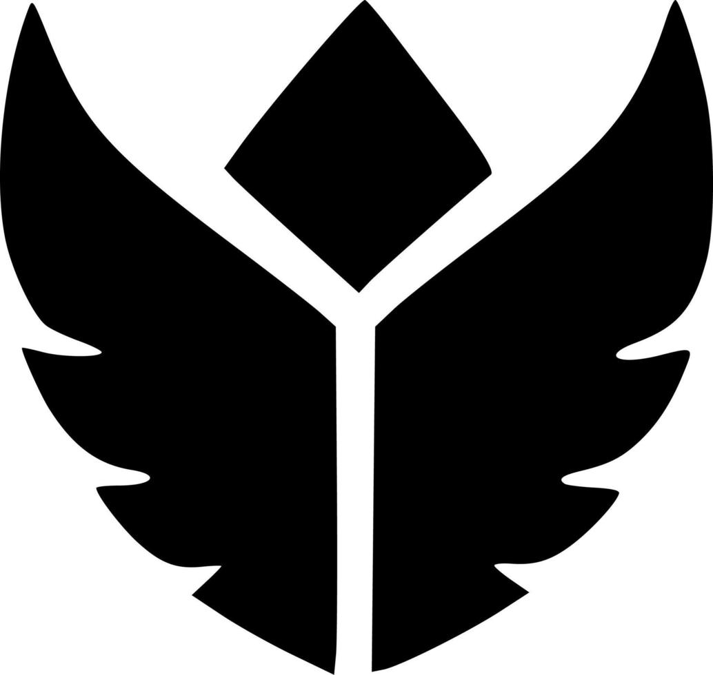 black wing icon vector