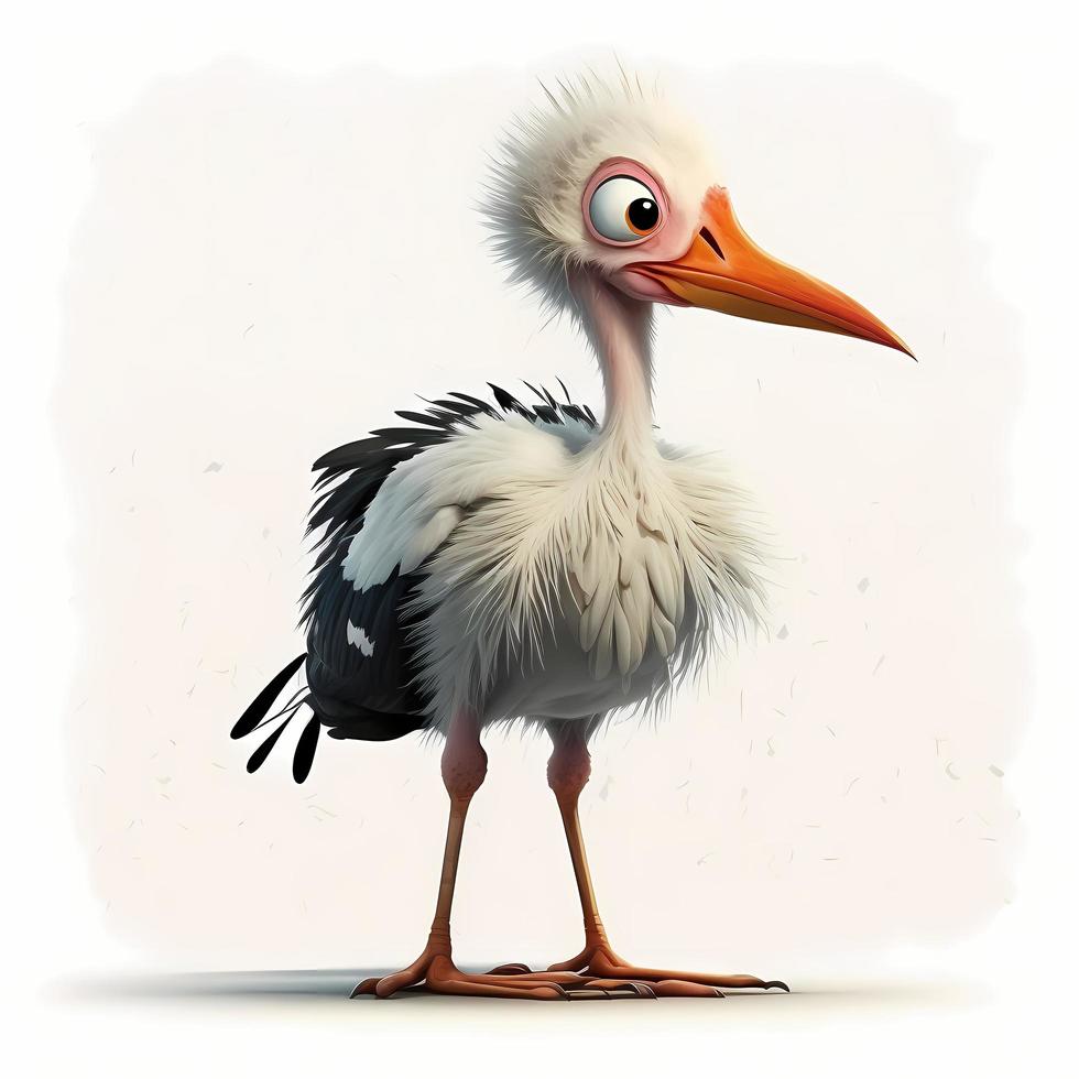 stork illustration AI Generated photo